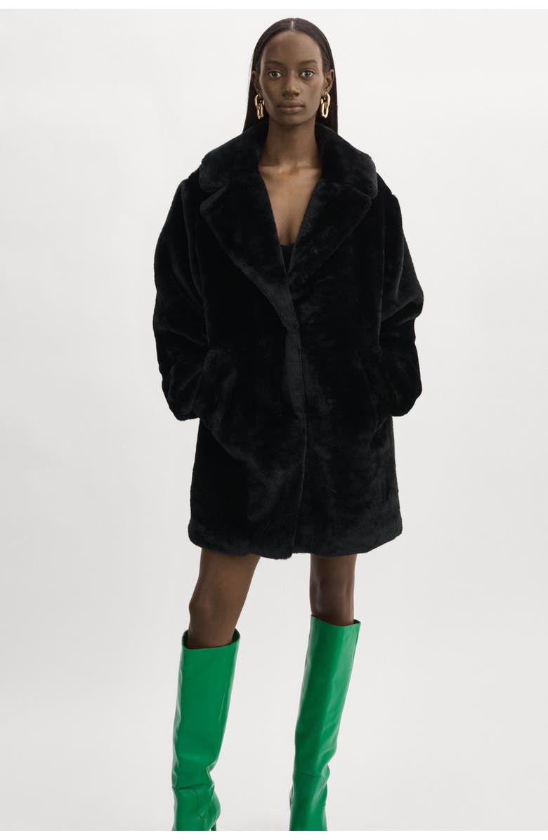 LAMARQUE Linnea | Faux Fur Coat, Alternate, color, Black
