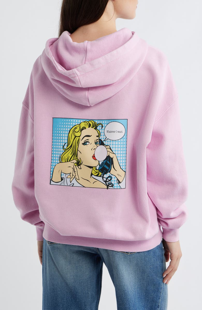BOYS LIE WAYGTDWH Graphic Racer Hoodie, Alternate, color, Pink