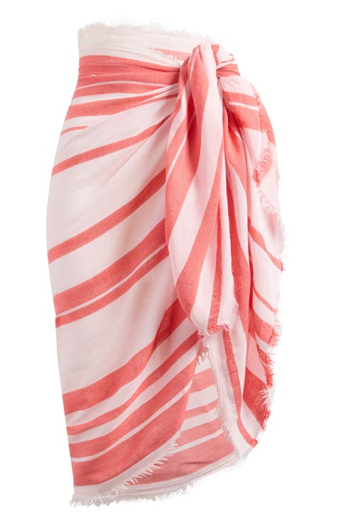Sheer Stripe Pareo Wrap