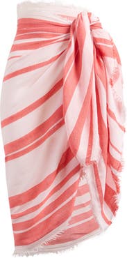 Nordstrom Sheer Stripe Pareo Wrap