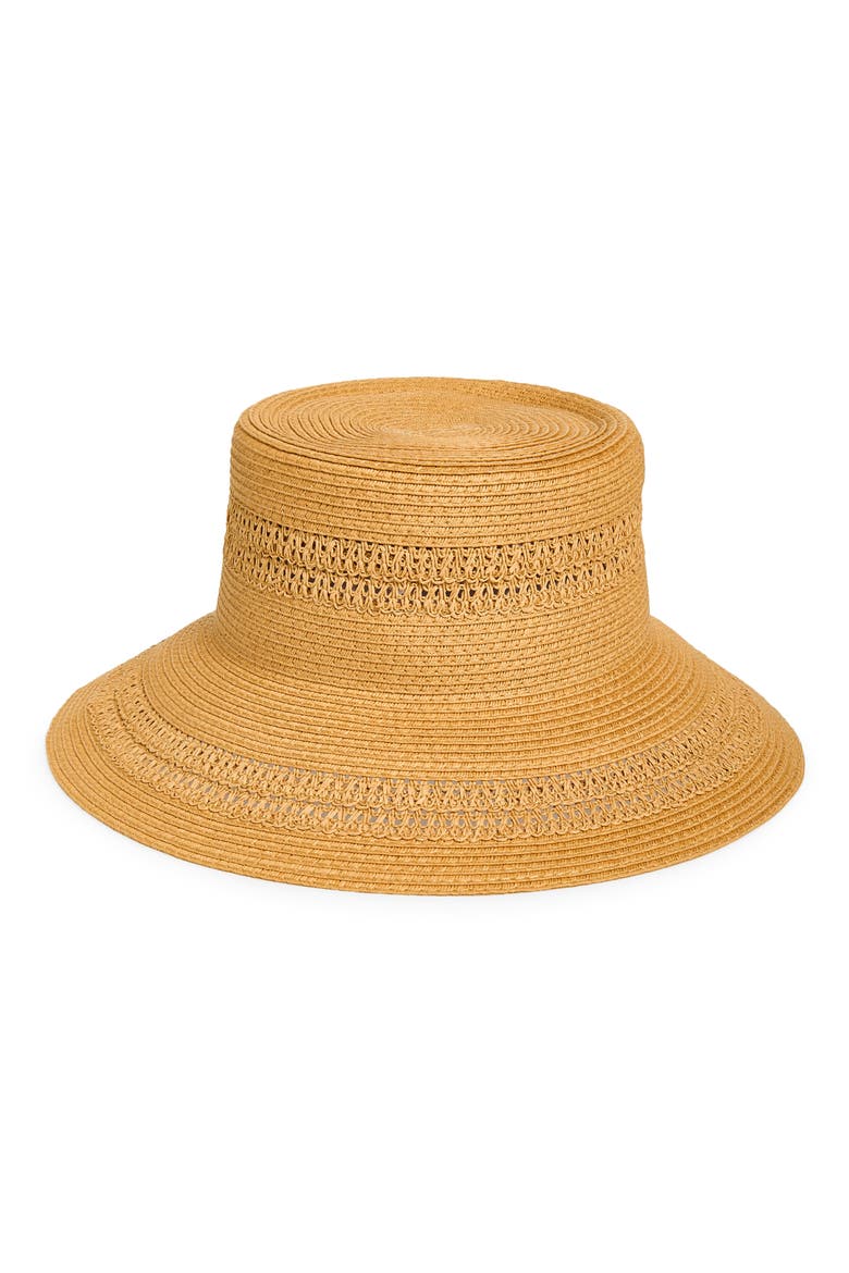 Straw Lantern Hat, Main, color, TAN