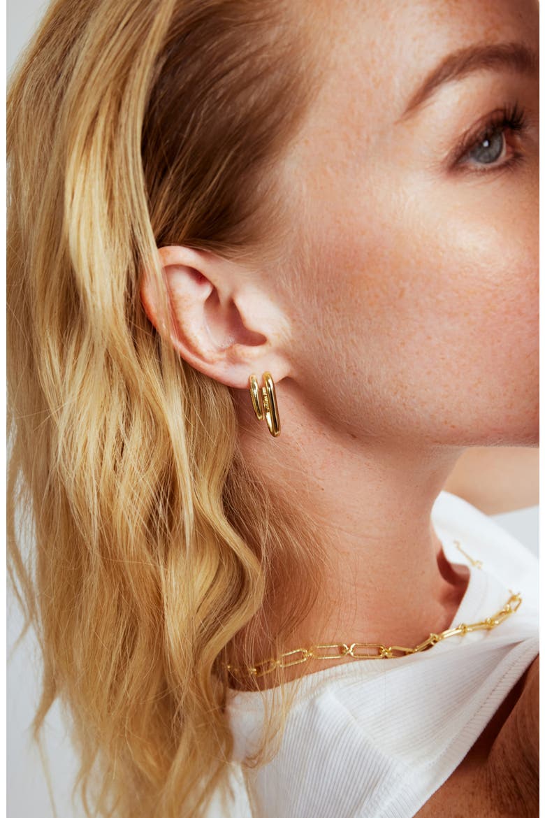 Gold Hoop Earrings - Rox Medium, Alternate, color, Gold
