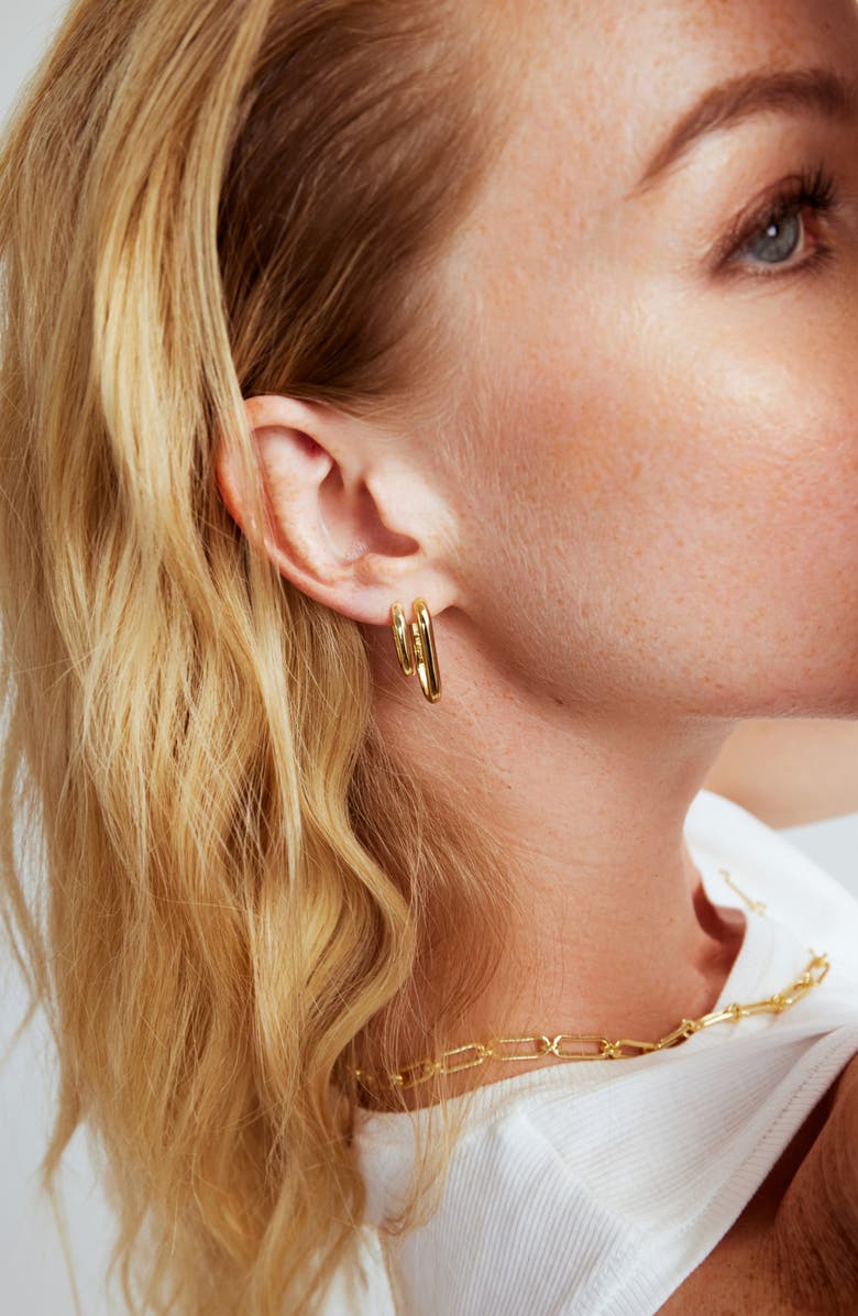 Ana Luisa Gold Hoop Earrings - Rox Medium, Alternate, color, Gold