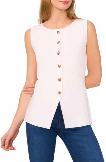 Sleeveless Button-Up Shirt