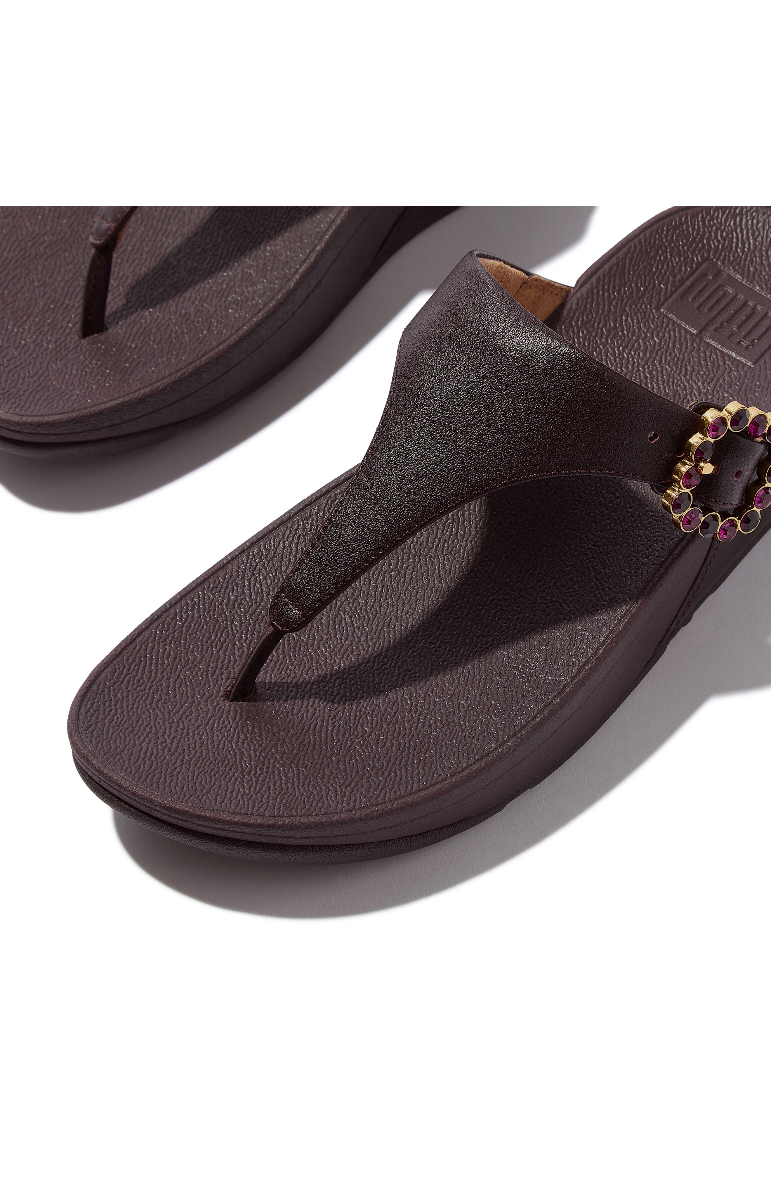 FitFlop Lulu Crystal Buckle Sandal, Alternate, color, Plumberry