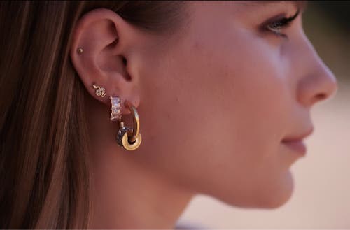 Mazin Jewels Mini Snake Studs