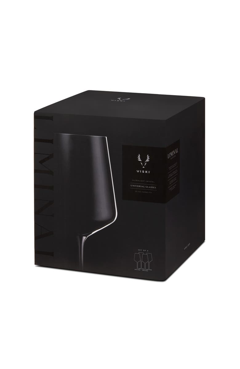 Viski Reserve Liminal Universal Wine Glasses Set of 4, Alternate, color, Clear