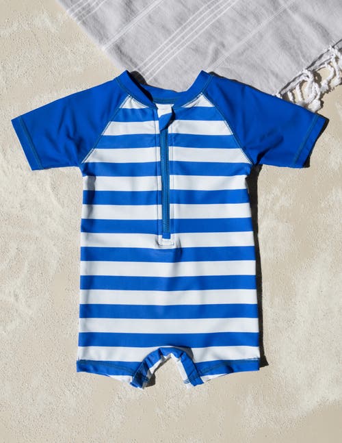 Leveret Baby One-piece Rashguard, Upf 50+ Sun Protection Swimwear In Blue