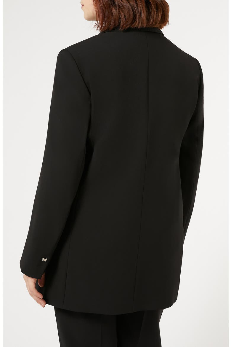 Zaino Virgin Wool Crepe Satin Blazer, Alternate, color, BLACK