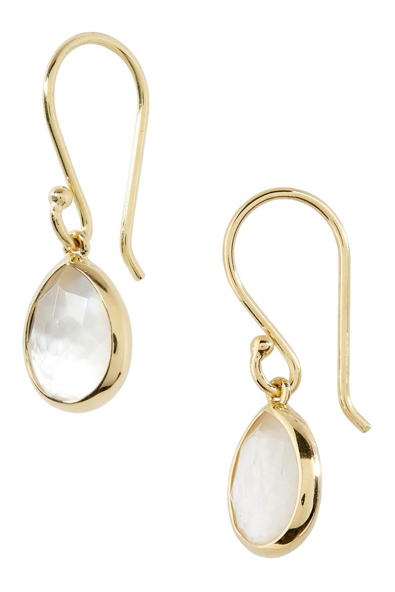 Rock Candy Teeny Teardrop Earrings, Main, color, GOLD