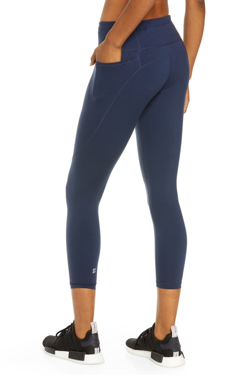 Sweaty Betty Power 7/8 Workout Pocket Leggings, Alternate, color, Navy Blue