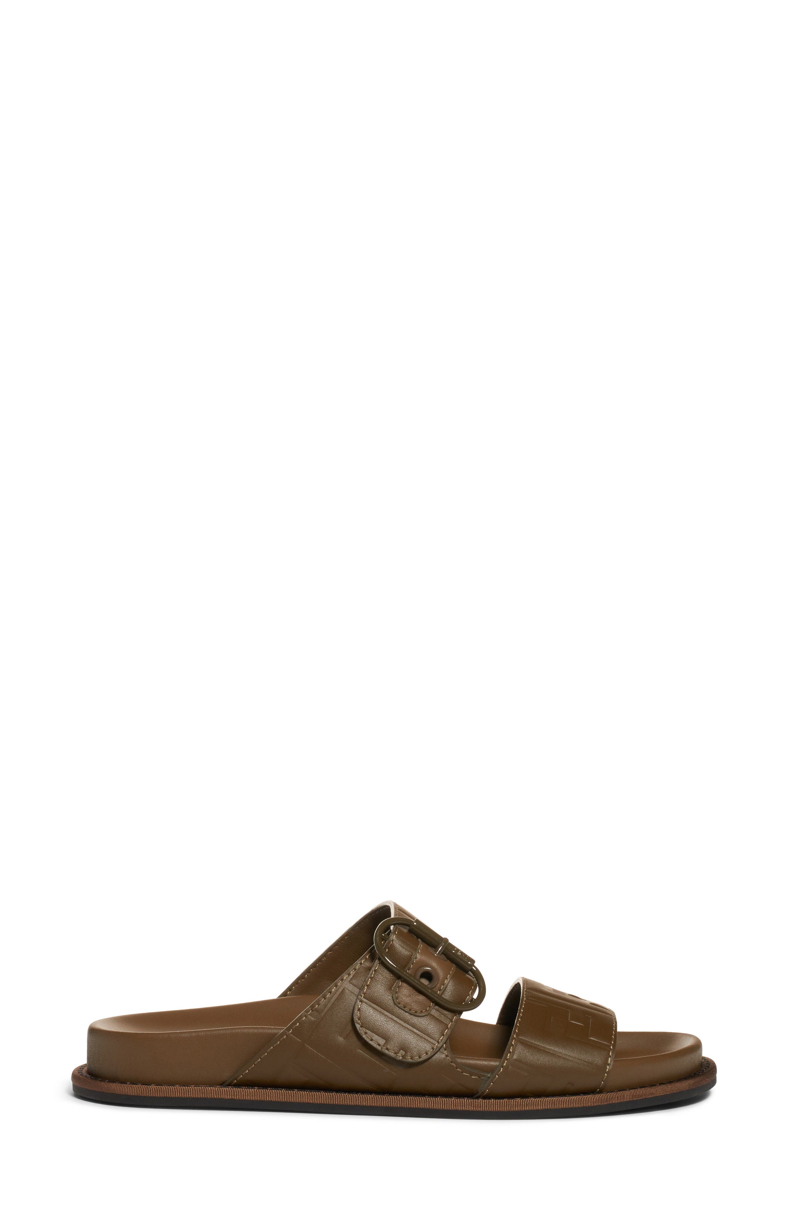 Fendi FF Buckle Slide Sandal, Alternate, color, 