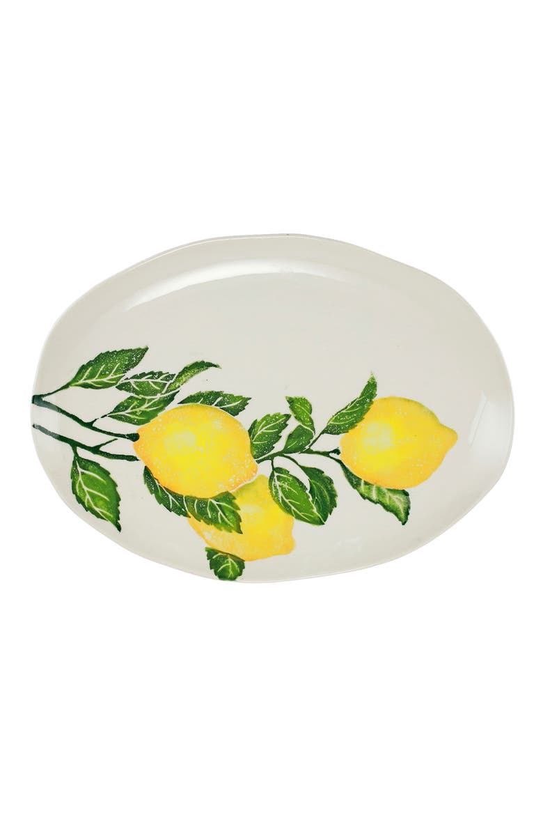 Limoni Medium Oval Platter, Main, color, YELLOW