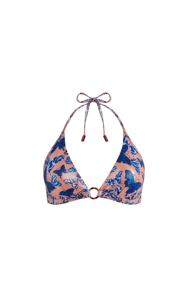 Vilebrequin Halter Bikini Top Disco Butterflly, Main, color, Blush