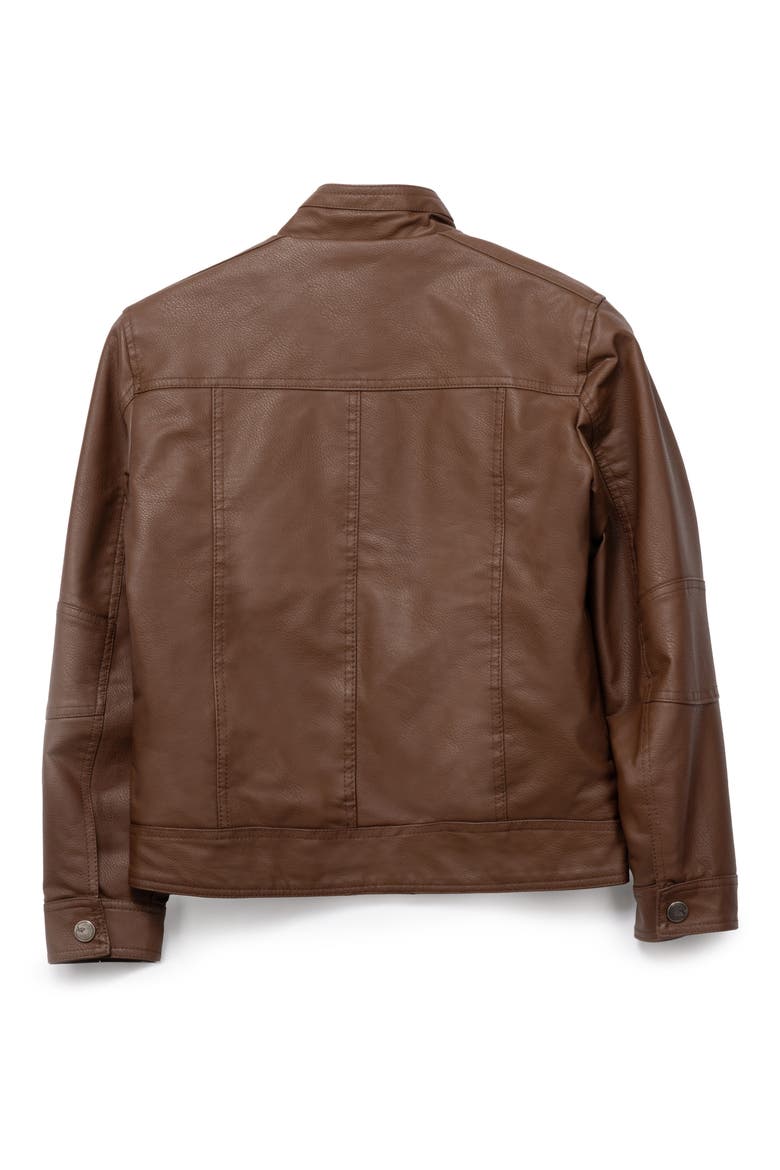 Faux Leather Casual Motorcycle Jacket, Alternate, color, TAN