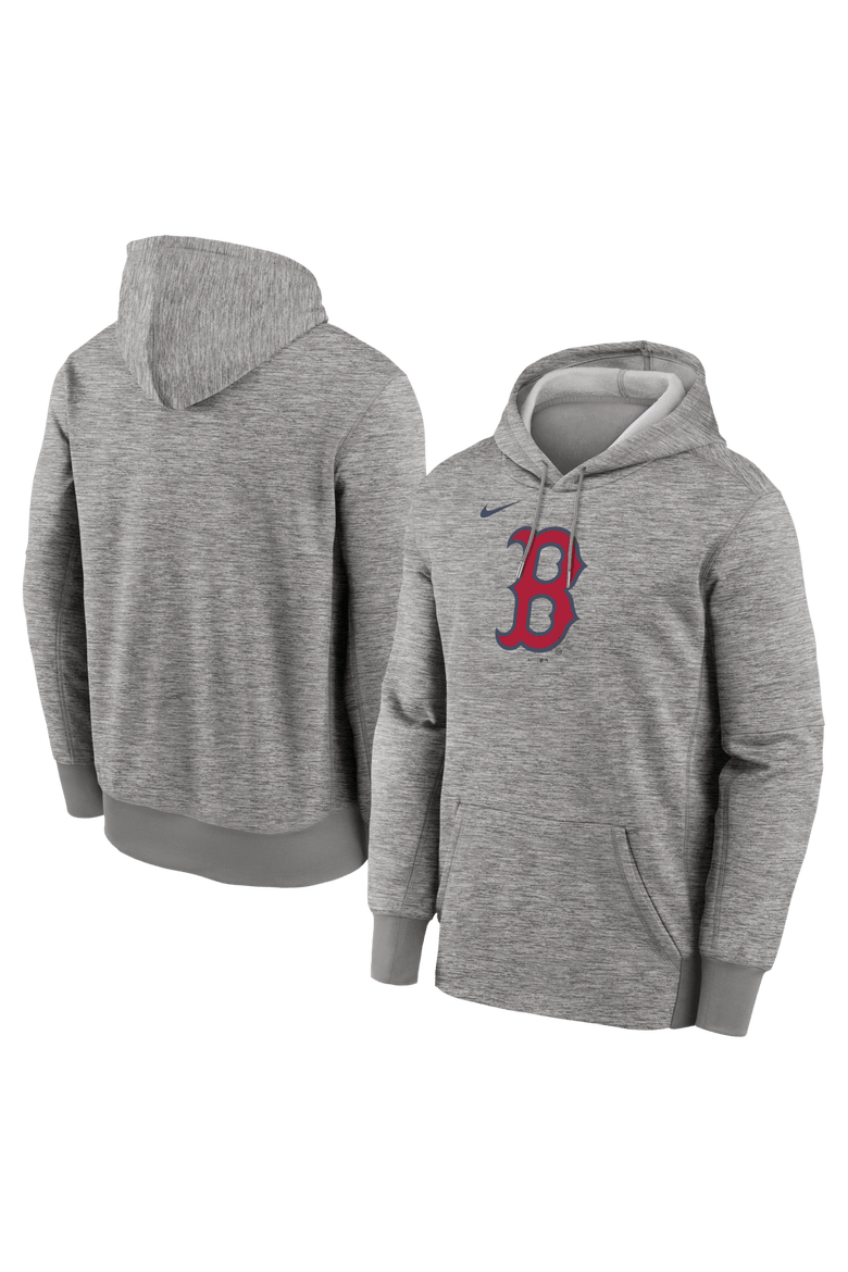 Men's Nike Heather Gray Boston Red Sox Primary Logo Therma Hoodie, Main, color, Heather Gray