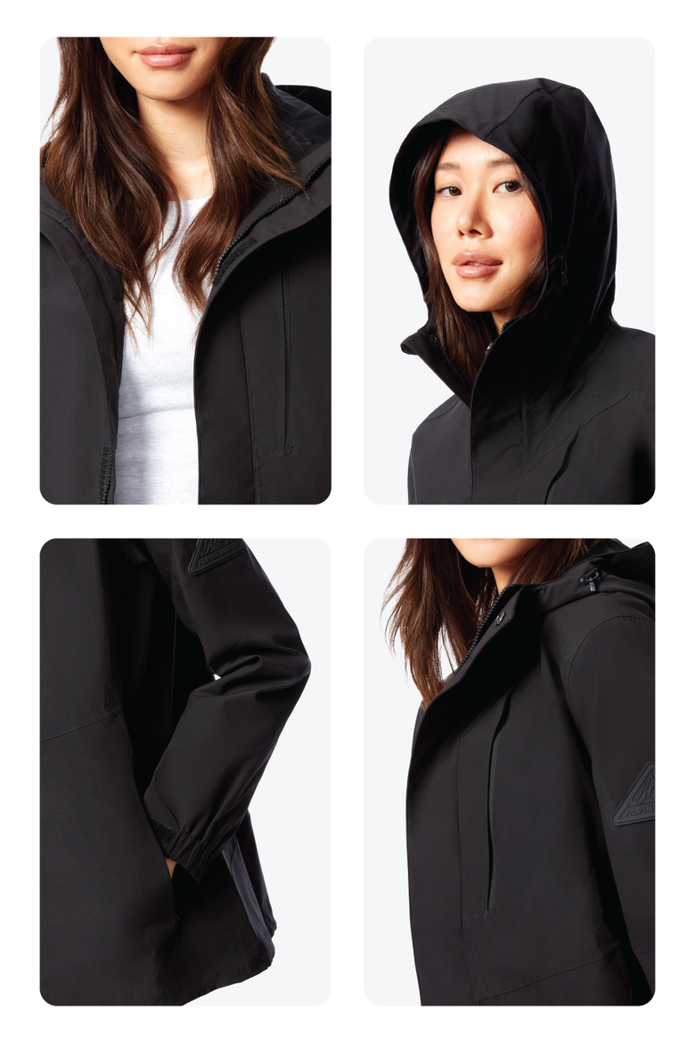 Tahsis - Lightweight Waterproof Shell Rain Jacket, Alternate, color, Black