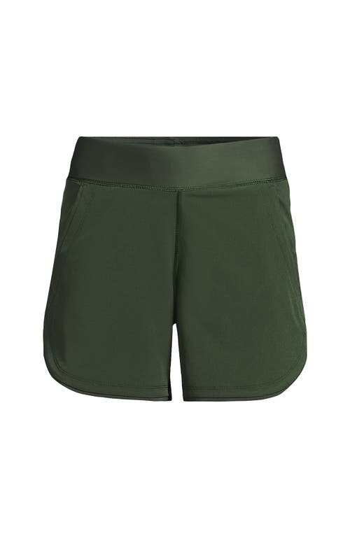 LANDS' END LANDS' END 5" QUICK DRY ELASTIC WAIST BOARD SHORTS SWIM COVER-UP SHORTS WITH PANTY