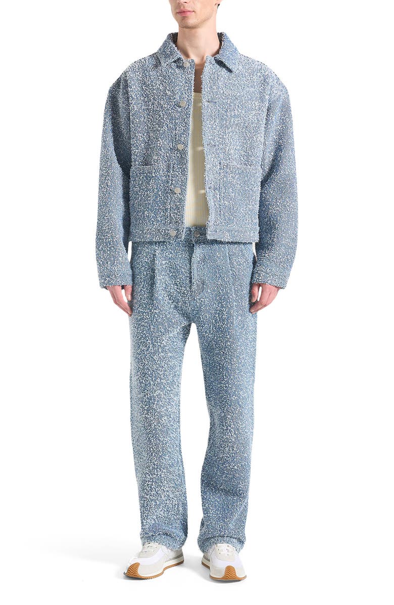 Manière De Voir Arnault Boucle Pleated Jeans, Alternate, color, Blue