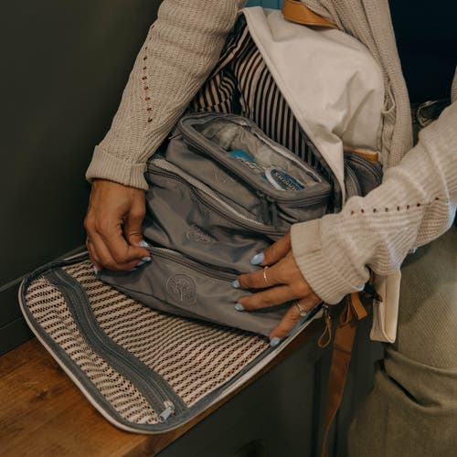 Shop Parker Baby Co. Packing Cube Set In Mocha Checker