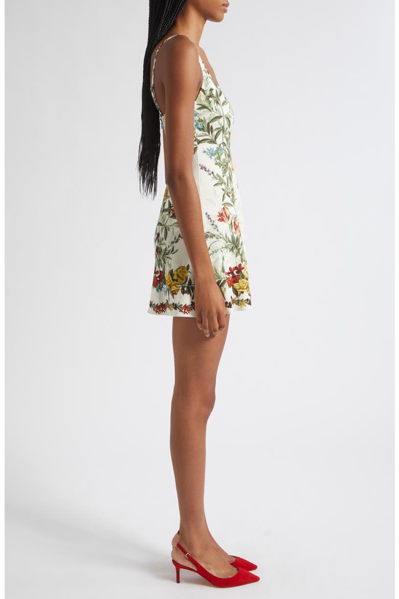 Julia Floral Print Sleeveless Minidress, Alternate, color, DESERT SPRIGS VANILLA