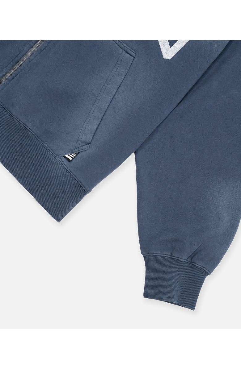 PAPER PLANES Arched Logo Zip Hoodie, Alternate, color, Steel Blue