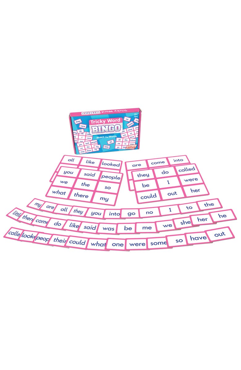 Junior Learning Tricky Word Bingo Educational Learning Game Match The Words, Alternate, color, Multicolored