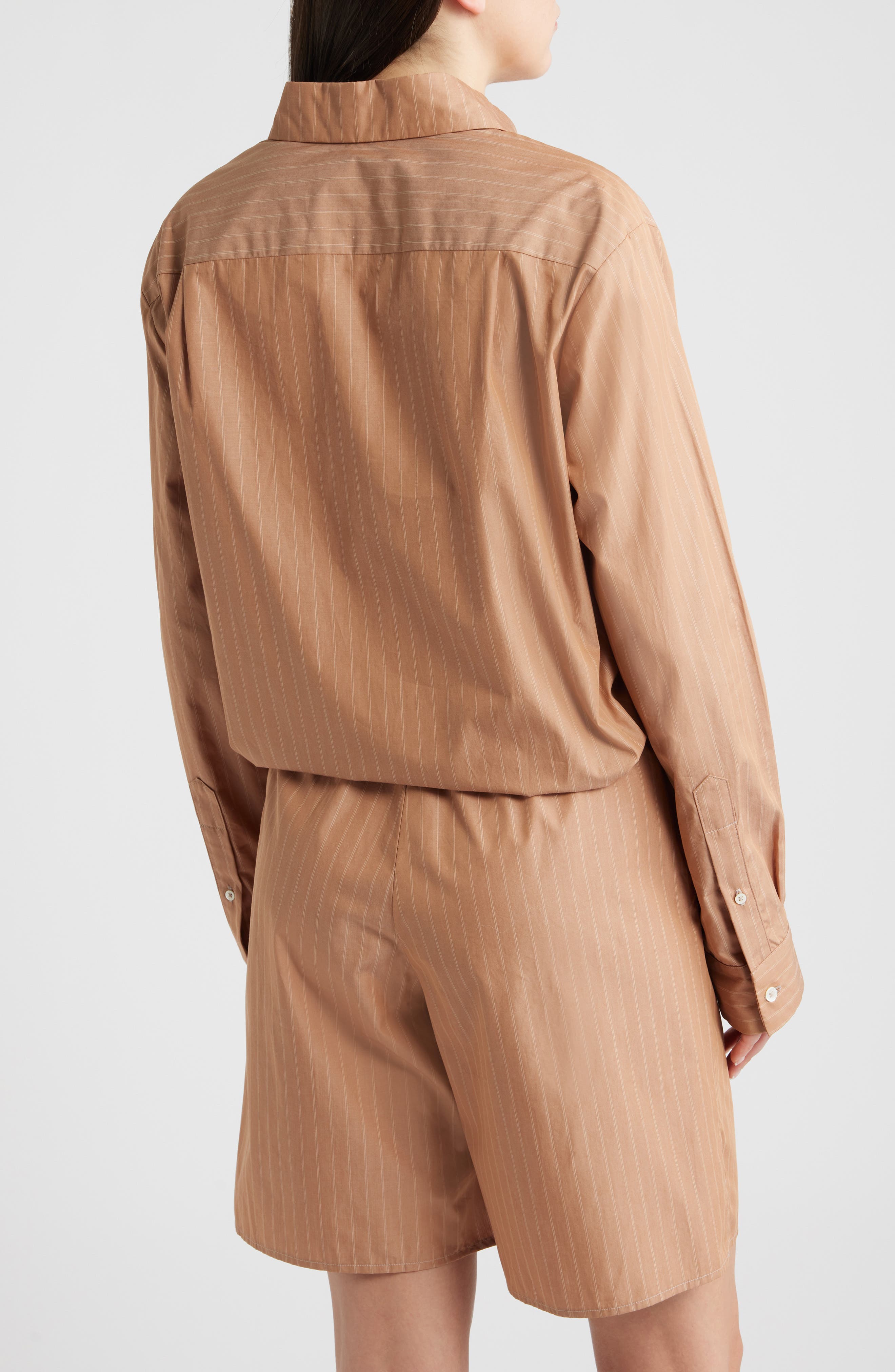 Cinch Waist Button-Up Shirt - image 2