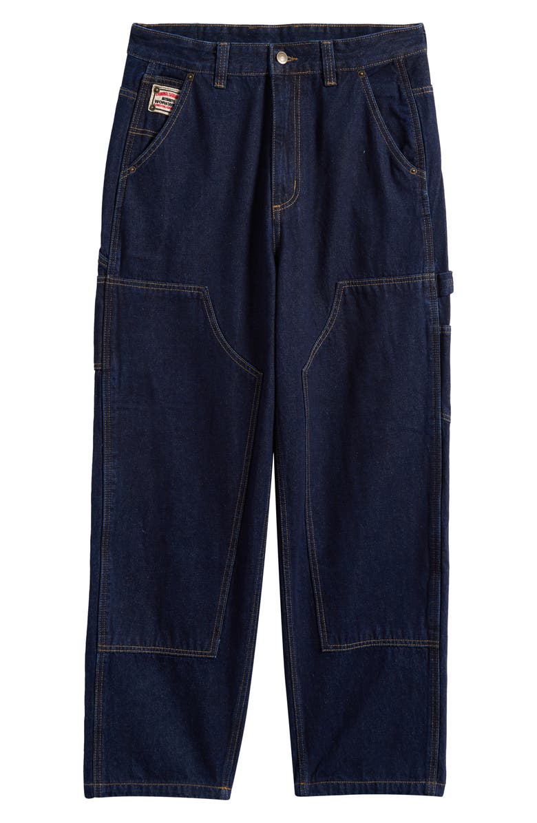CRIMINAL DAMAGE Mercer Double Knee Cotton Denim Carpenter Pants, Alternate, color, Indigo