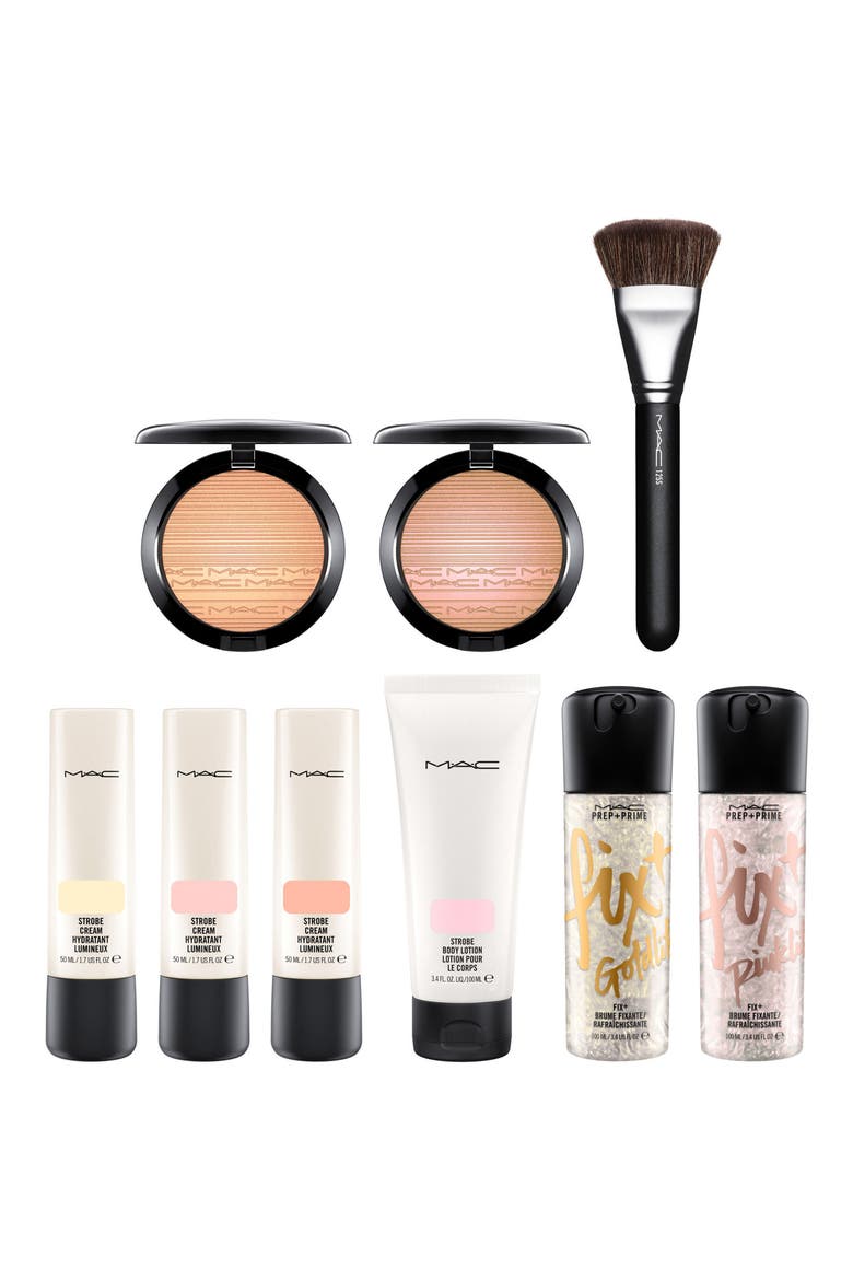 MAC Prep + Prime Fix+ Shimmer, Alternate, color, GOLDLITE