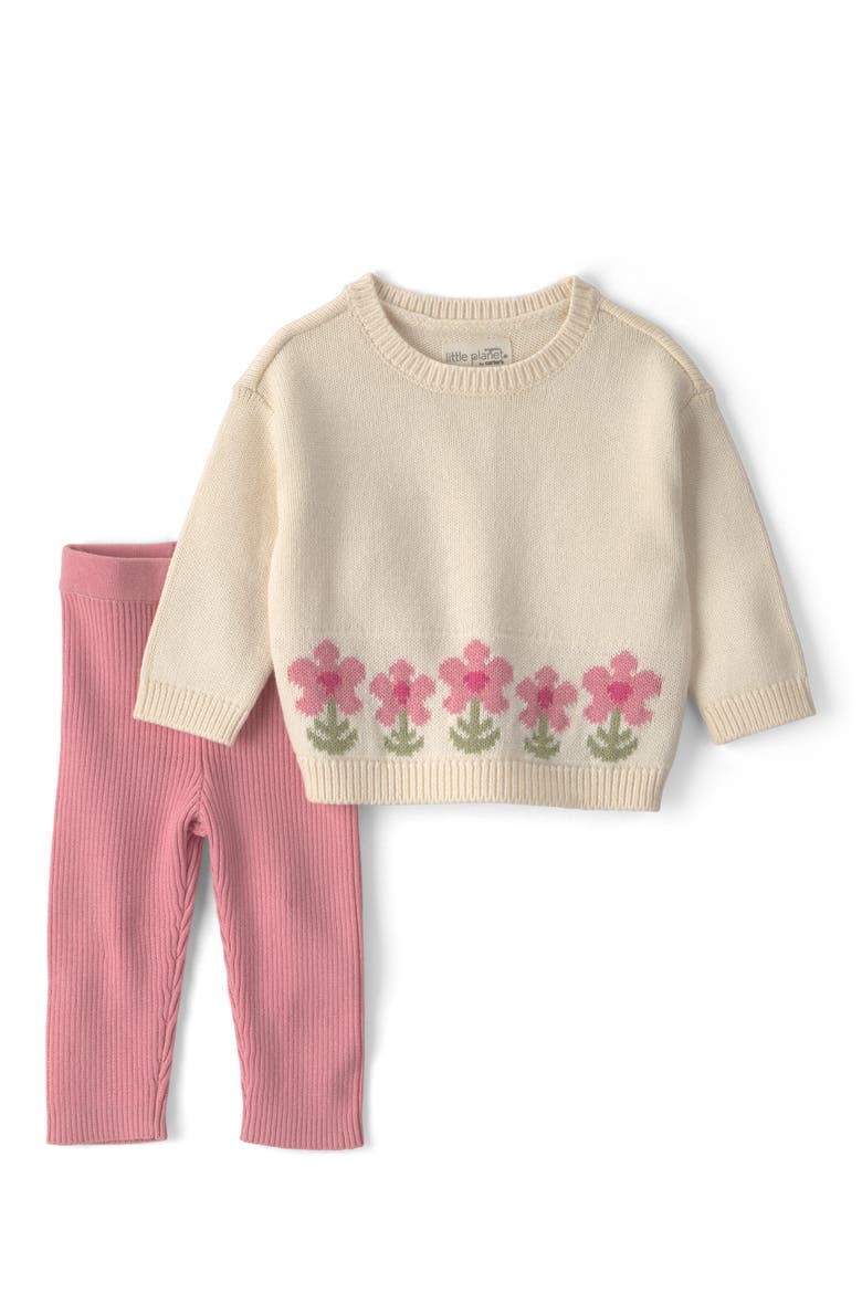 Kids' Organic Cotton Sweater and Pants Set, Main, color, PINK TULIPS