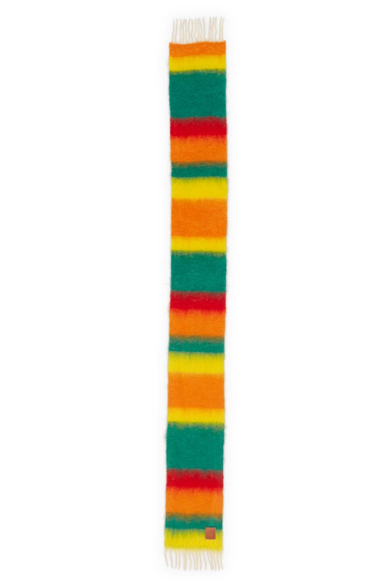 Stripe Mohair & Wool Blend Scarf, Main, color, GREEN/ MULTICOLOR 4061
