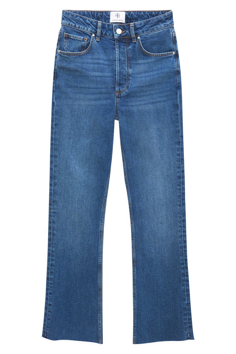 Lara High Waist Skinny Jeans, Alternate, color, MID INDIGO