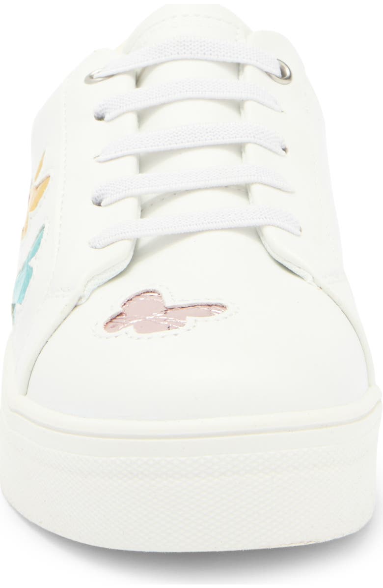 Kurt Geiger London Kids' Mini Lane Butterfly Sneaker, Alternate, color, White Multi