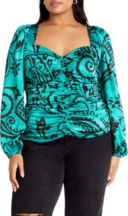 City Chic Loretta Ruched Top
