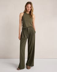 Haven Well Within Double Knit Pleated Wide Leg Trousers