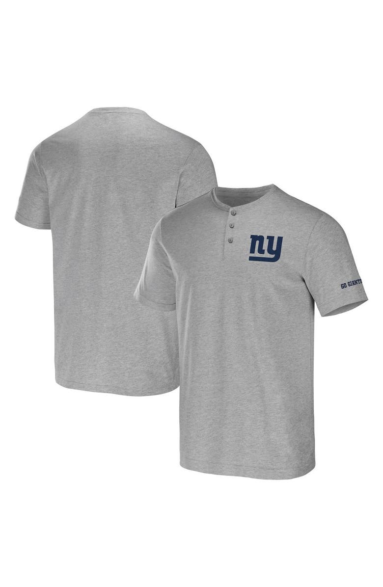 NFL X DARIUS RUCKER Men's NFL x Darius Rucker Collection by Fanatics Heather Gray New York Giants Henley T-Shirt, Main, color, 