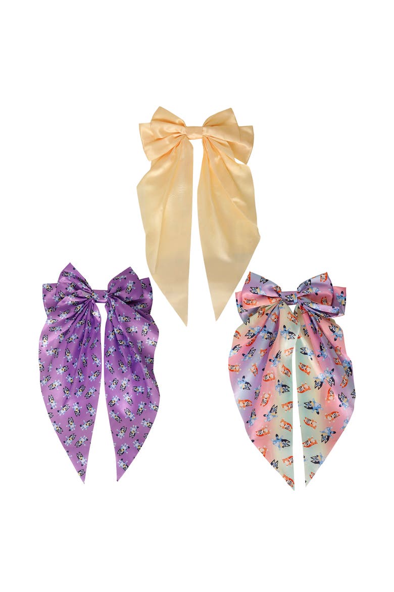 Bows for Hair 3-Piece Set Official License, Long Hair Bows with Clip, Main, color, Yellow
