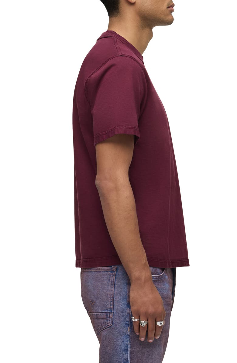 Hudson Jeans Heavyweight Cotton T-Shirt, Alternate, color, Port