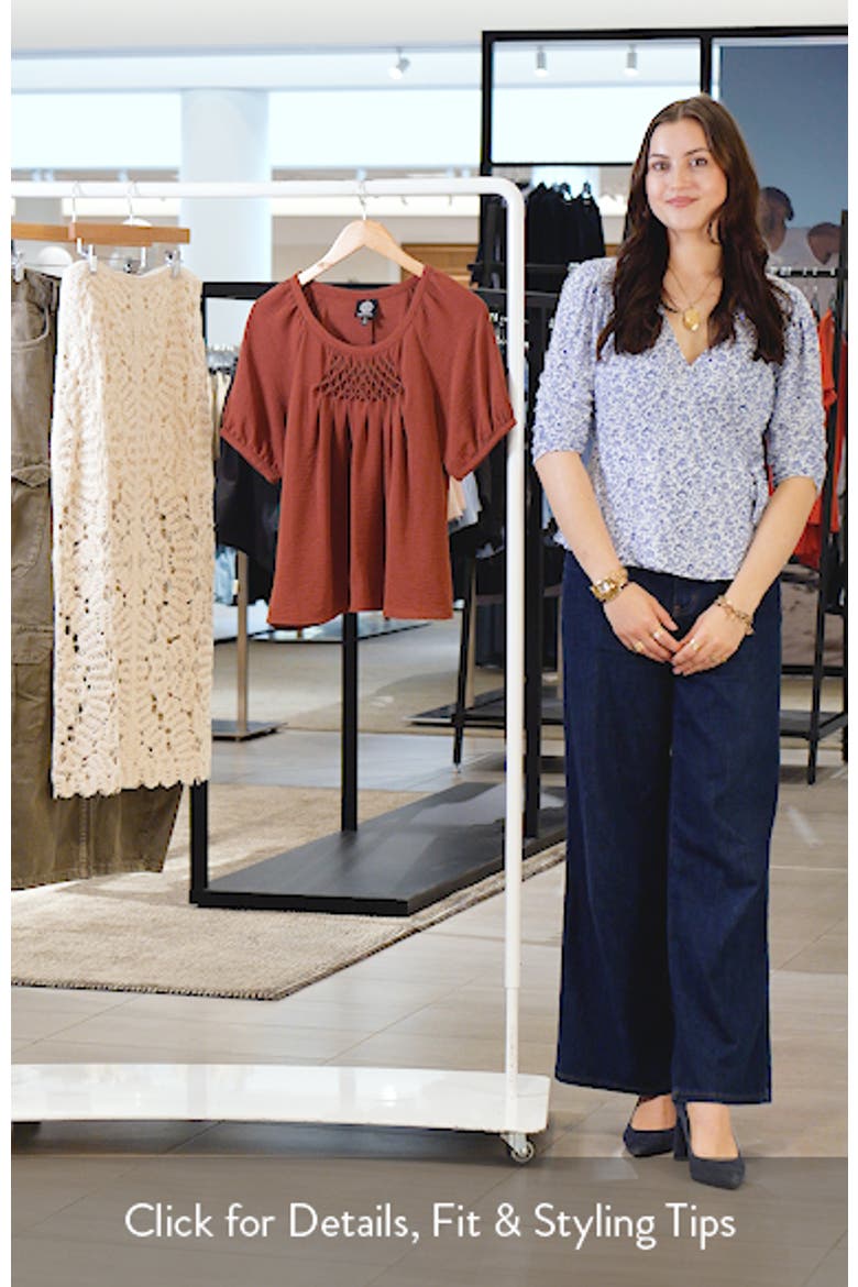Smock Pleat Knit Top video
