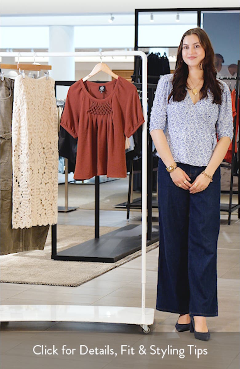 Smock Pleat Knit Top, sales video thumbnail