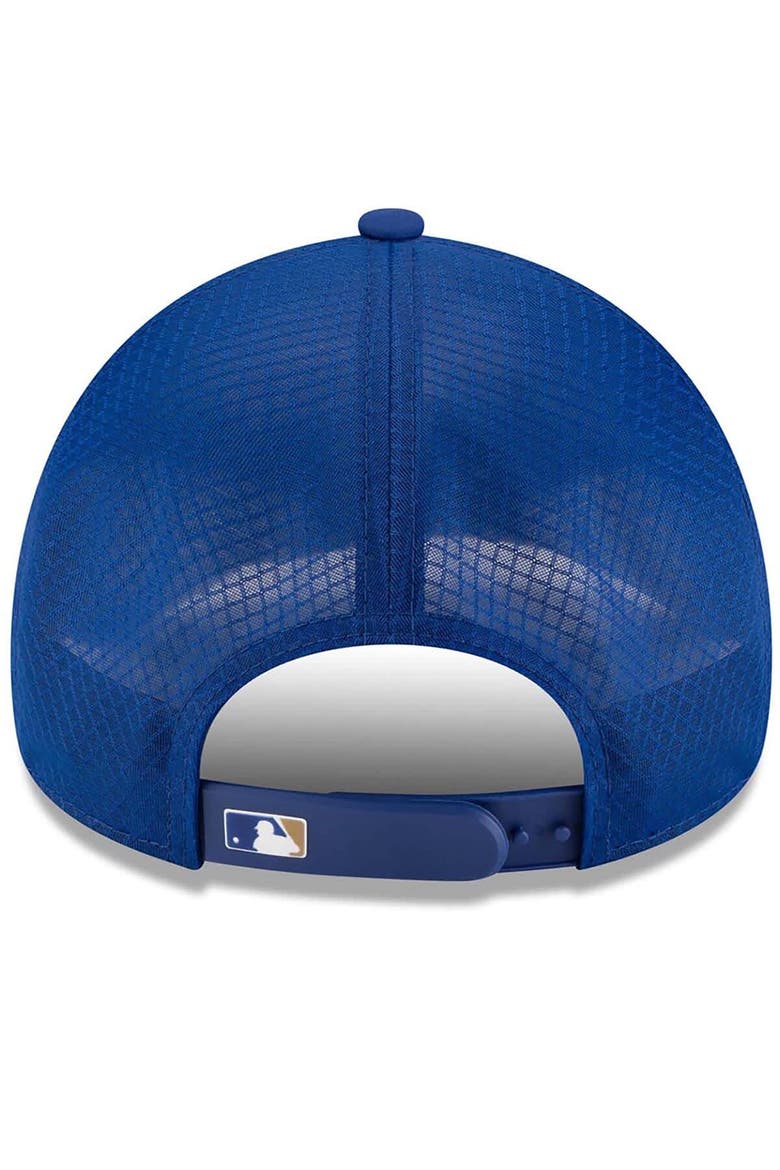 Men's New Era Royal Kansas City Royals 2026 Batting Practice Apex 9FORTY Adjustable Trucker Hat, Alternate, color, Royal