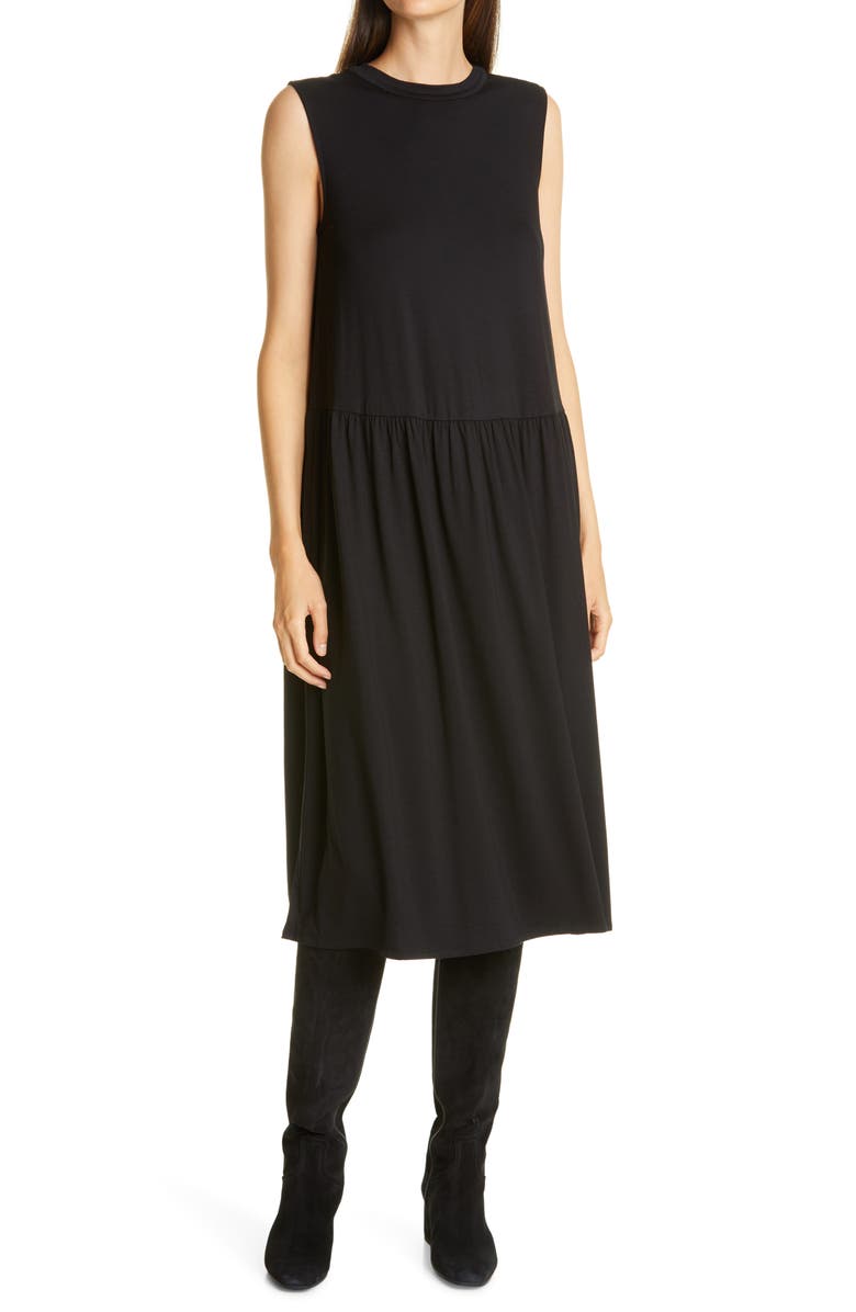 Eileen Fisher Drop Waist Sleeveless Dress, Main, color,