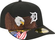 New Era Men's New Era Black Detroit Tigers Americana Bald Eagle Pre-Curved 59FIFTY Fitted Hat