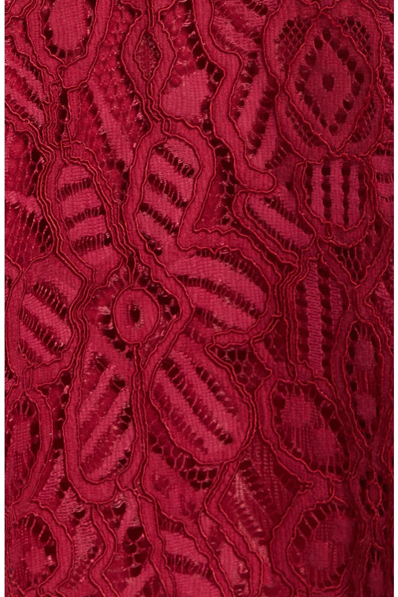 Enslie Embroidered Lace Dress, Alternate, color, CHERRY