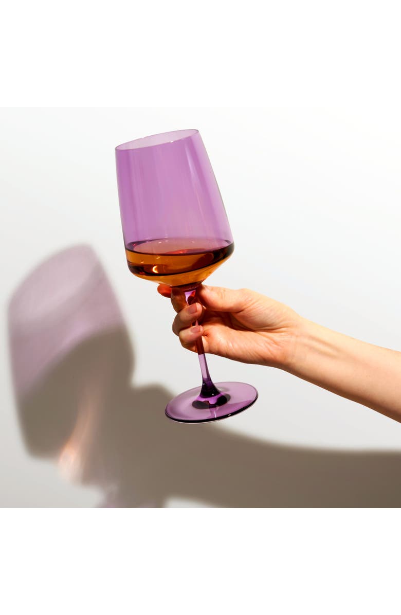 Viski Reserve Nouveau Crystal Wine Glasses Set of 4, Alternate, color, Moonrise