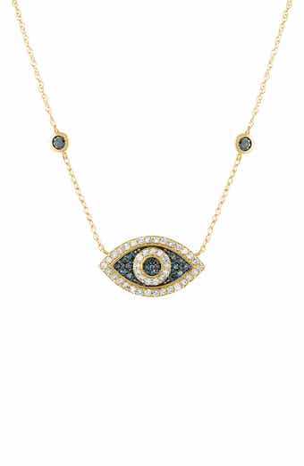 FZN 10K Diamond Evil Eye Necklace