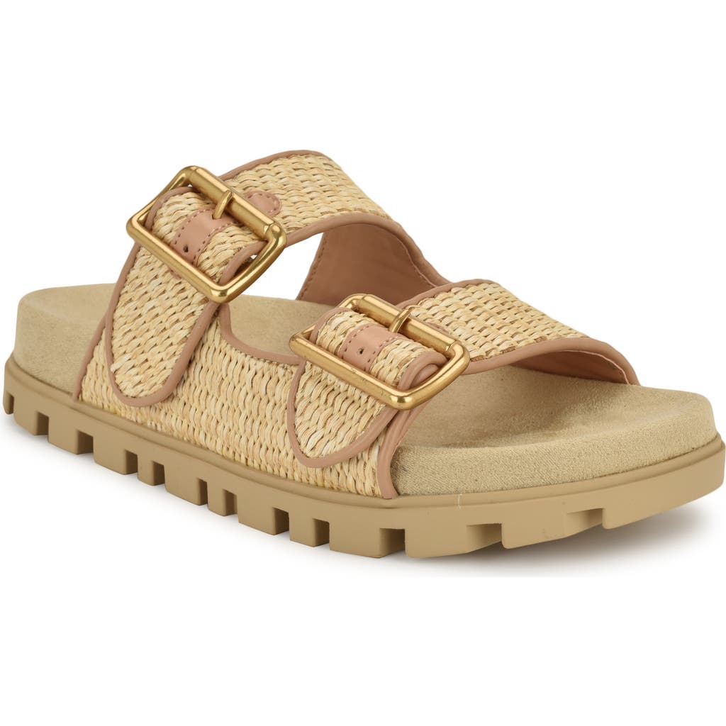 Nine West Timma Two-strap Platform Sandal In Light Natural