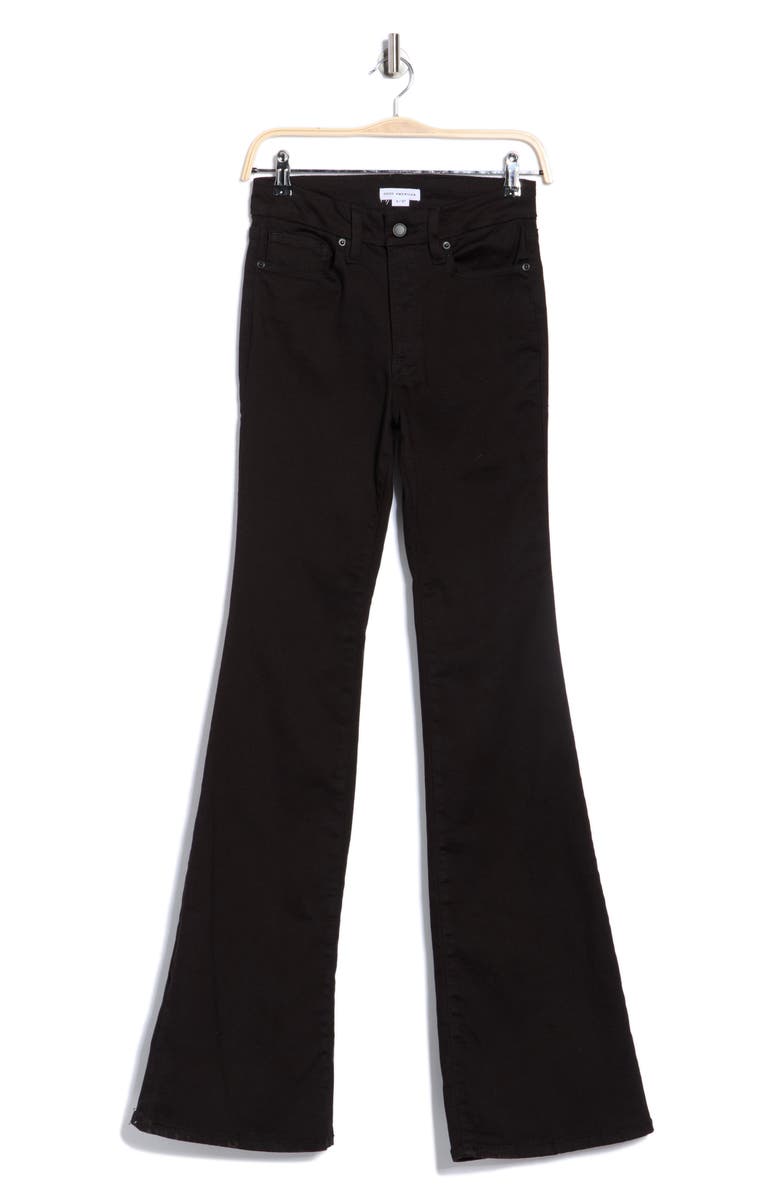 Good American Good Legs Flare Jeans, Main, color, Black001