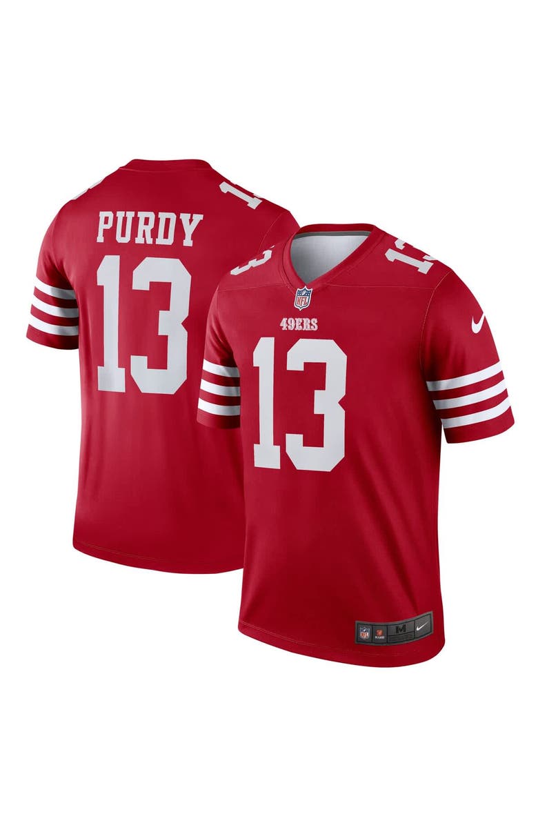 Nike Men's Nike Brock Purdy Scarlet San Francisco 49ers Team Legend Jersey, Main, color, Scarlet